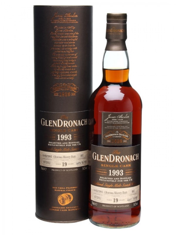 Glendronach 1993 19 Year Old Sherry Cask #487