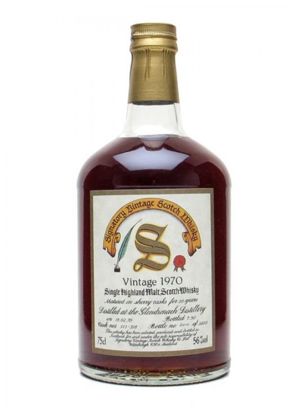 Glendronach 1970 20 Year Old Sherry Cask Signatory