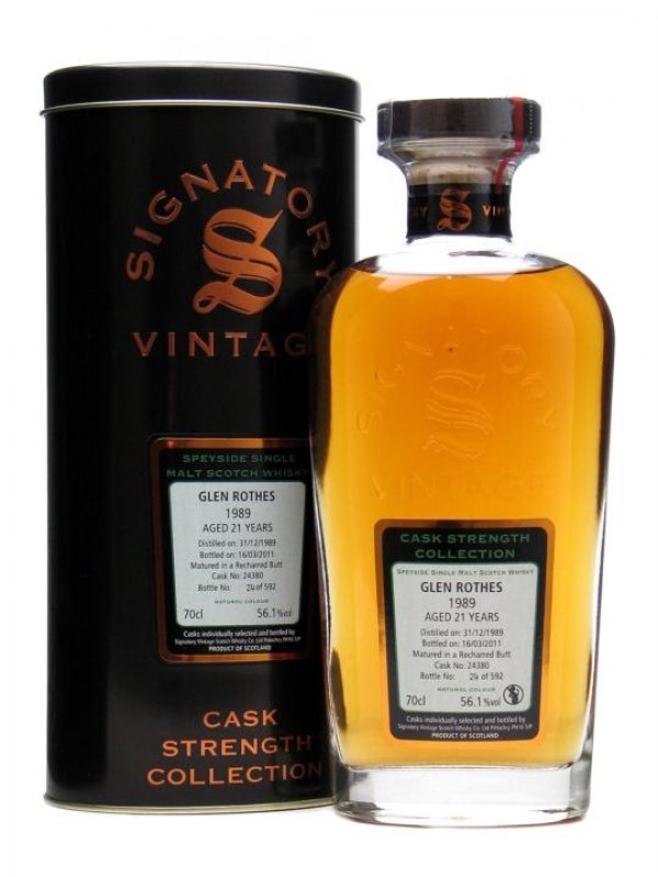Glenrothes 1989 21 Year Old Cask #24380 Signatory