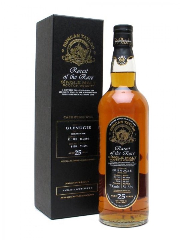 Glenugie 1981 25 Year Old 51.5 Sherry Cask Duncan Taylor Rarest of the Rare