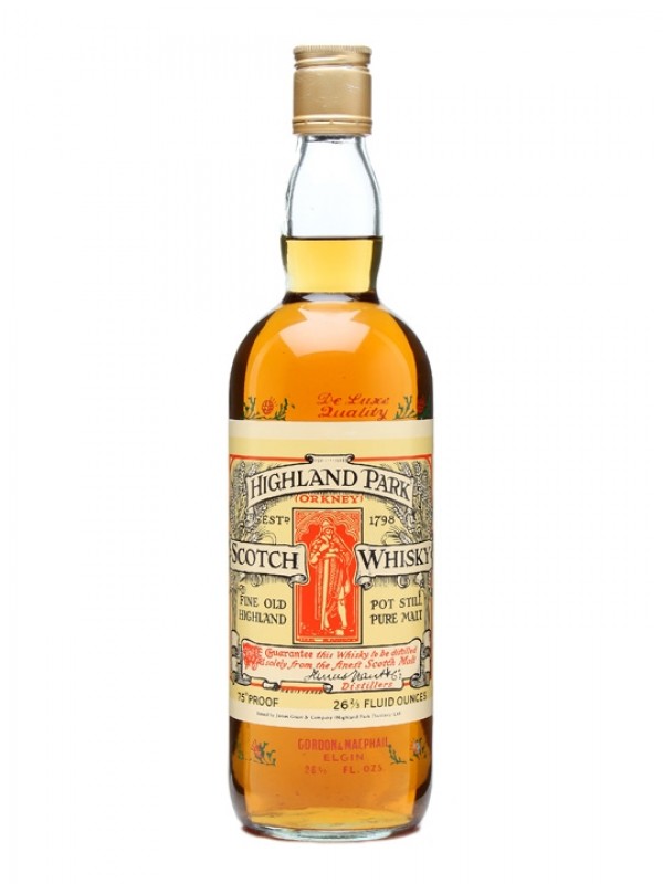Highland Park Stencilled Bottled 1970's Gordon & Macphail