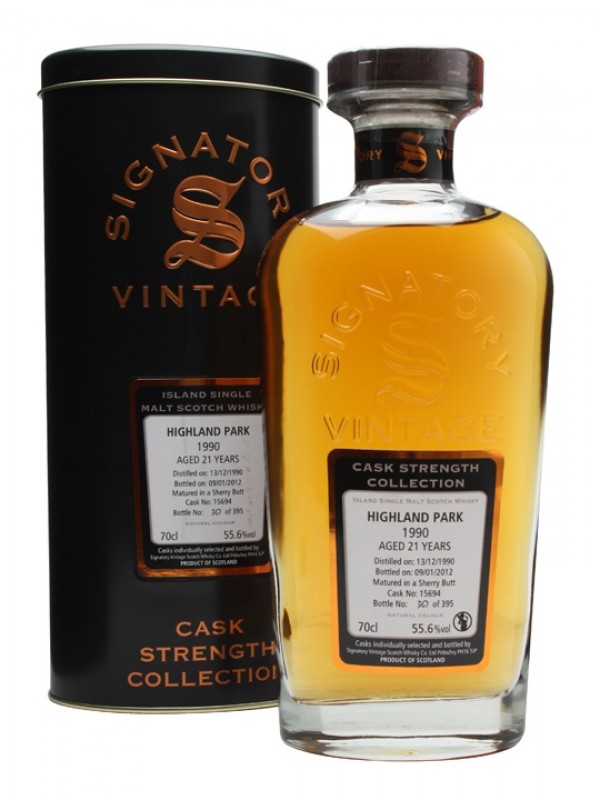 Highland Park 1990 21 Year Old Cask #15694 Signatory Cask Strength Collection