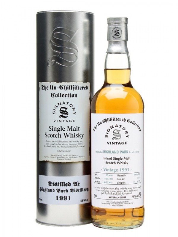 Highland Park 1991 20 Year Old Sherry Butt #15116 Signatory Un-Chillfiltered Collection