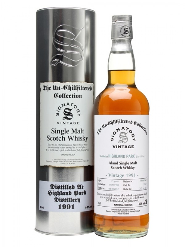 Highland Park 1991 21 Year Old Sherry Butt #15120 Signatory Un-Chillfiltered Collection
