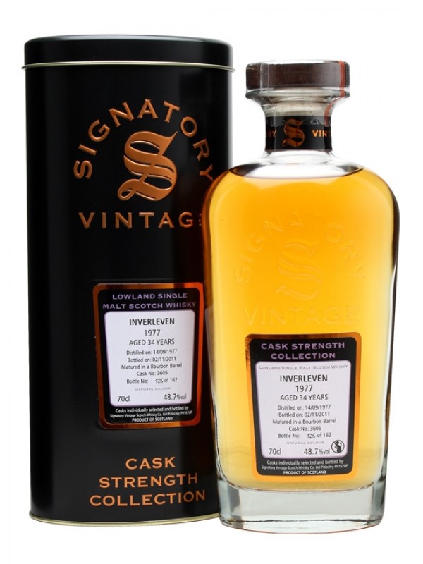 Inverleven 1977 34 Year Old Cask #3605 Signatory Cask Strength Collection