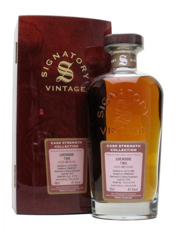 Lochside 1966 40 Year Old Sherry Cask 7535 Signatory Cask Strength Collection