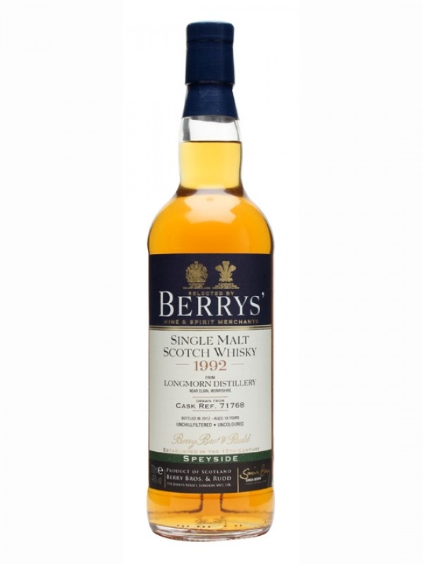 Longmorn 1992 19 Year Old Cask #71768 Berry Bros Rudd