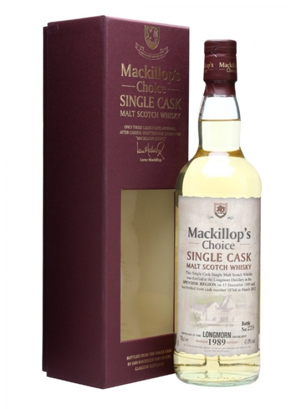 Longmorn 1989 12 Year Old Cask #18768 Mackillop's Choice