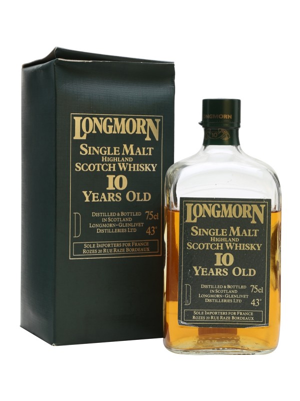 Longmorn 10 Year Old Rectangular Bottled 1960's