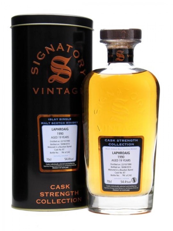 Laphroaig 1990 19 Year Old Cask #87 Signatory Cask Strength Collection
