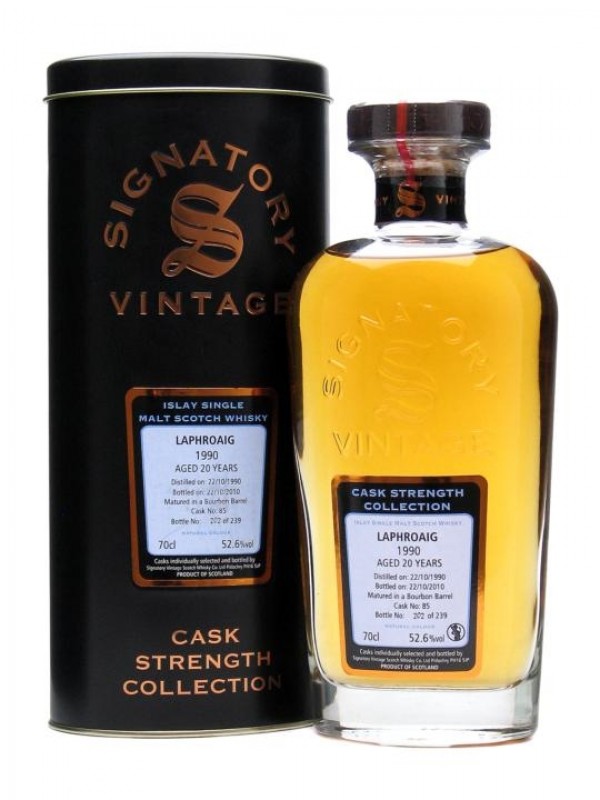 Laphroaig 1990 20 Year Old Cask #85 Signatory Cask Strength Collection