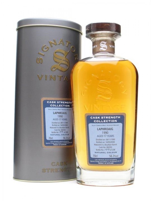 Laphroaig 1990 17 Year Old Bourbon Cask Signatory