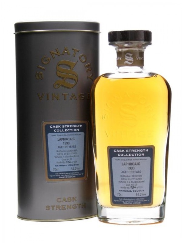 Laphroaig 1990 19 Year Old Bourbon Barrel #67 Signatory