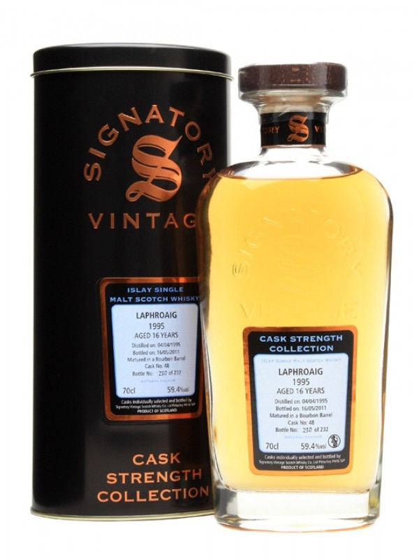 Laphroaig 1995 16 Year Old Cask #48 Signatory Cask Strength Collection