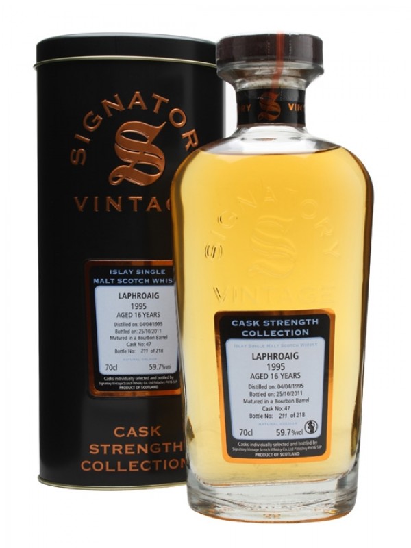 Laphroaig 1995 16 Year Old Cask #47 Signatory Cask Strength Collection