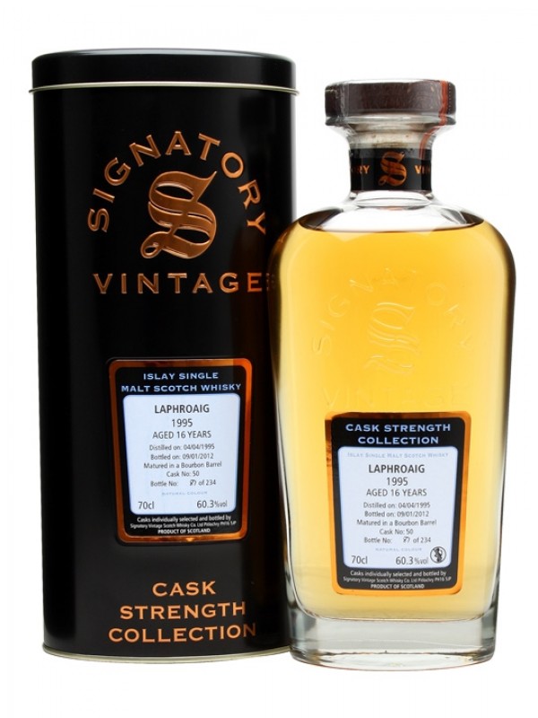 Laphroaig 1995 16 Year Old Cask #50 Signatory Cask Strength Collection