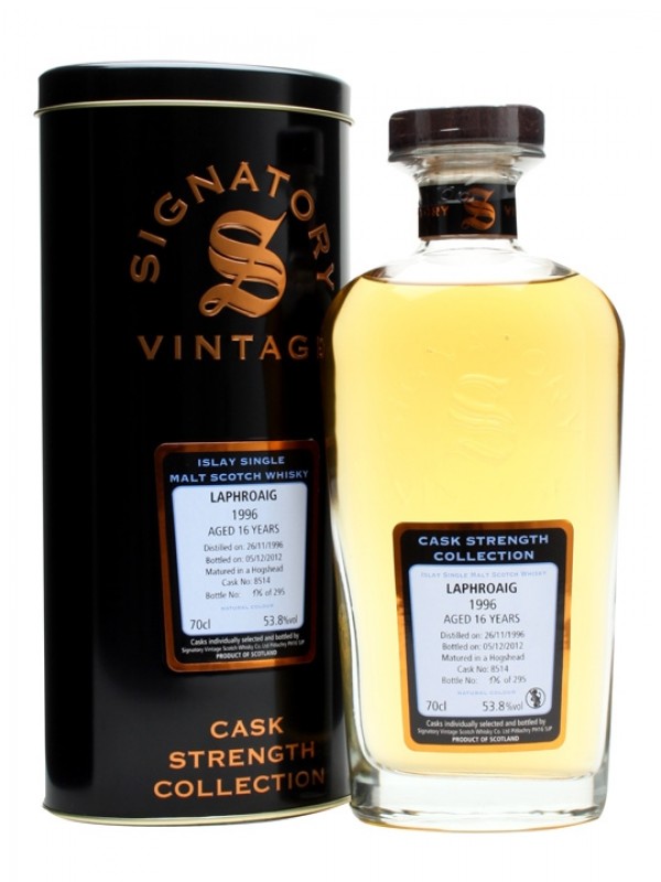 Laphroaig 1996 16 Year Old Cask #8514 Signatory Cask Strength Collection