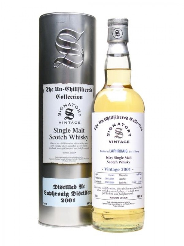 Laphroaig 2001 8 Year Old Signatory Un-Chillfiltered Collection