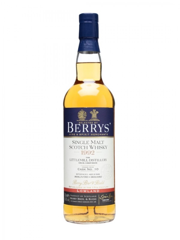 Littlemill 1992 20 Year Old Cask #10 Berry Bros Berry Bros & Rudd
