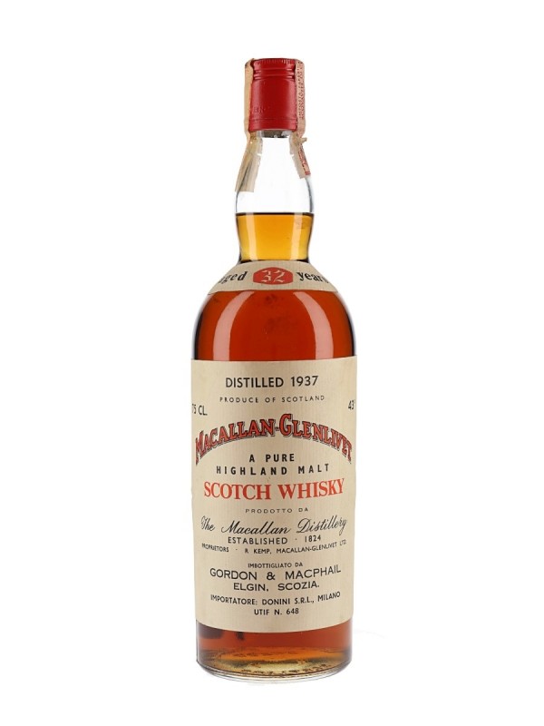 Macallan Glenlivet 1937 32 Year Old Sherry Cask G M Gordon & Macphail