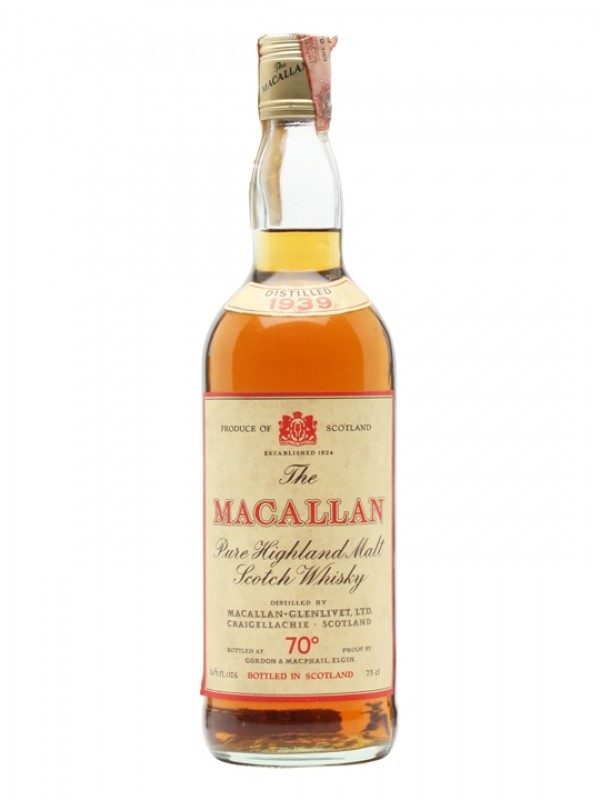 Macallan 1939 Sherry Cask Bottled 1970s Gordon & Macphail