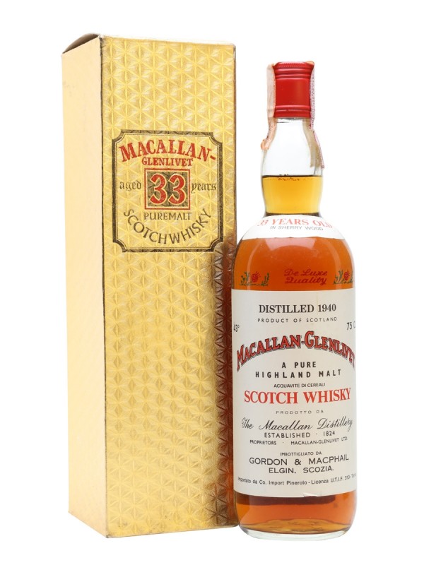 Macallan Glenlivet 1940 33 Year Old Sherry Cask Gordon & Macphail