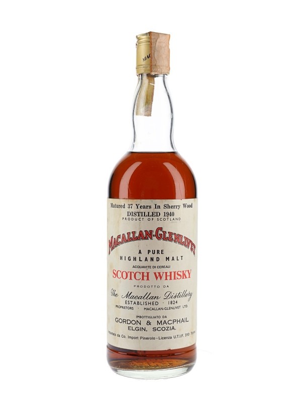 Macallan Glenlivet 1940 37 Year Old Sherry Cask G M Gordon & Macphail