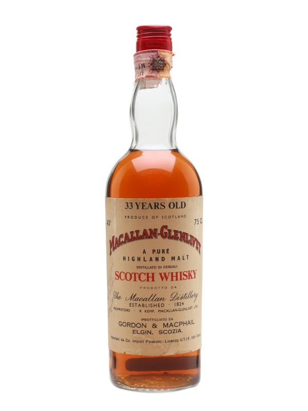 Macallan Glenlivet 33 Year Old Bottled 1970s Gordon & Macphail