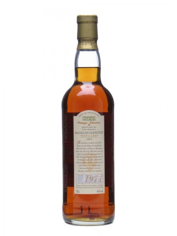 Macallan Glenlivet 1974 21 Year Old Sherry Cask Murray McDavid