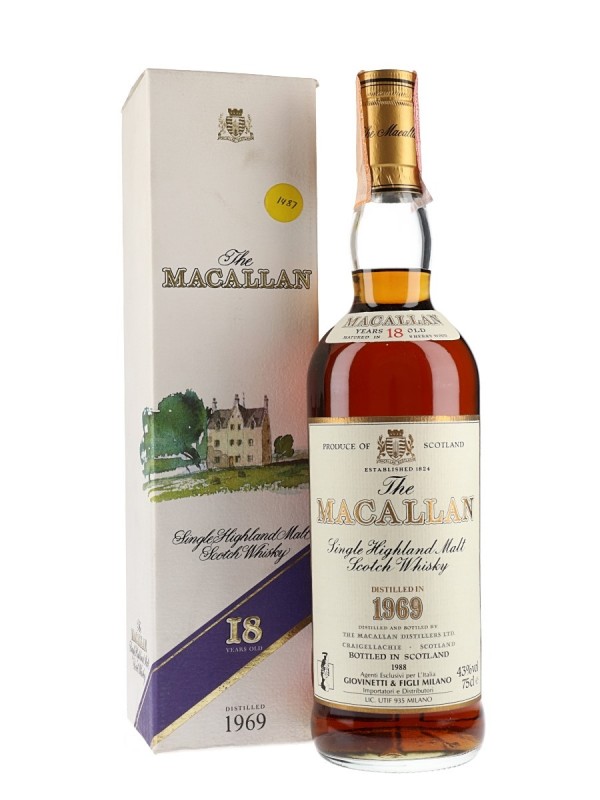 Macallan 1969 18 Year Old Vintage Label