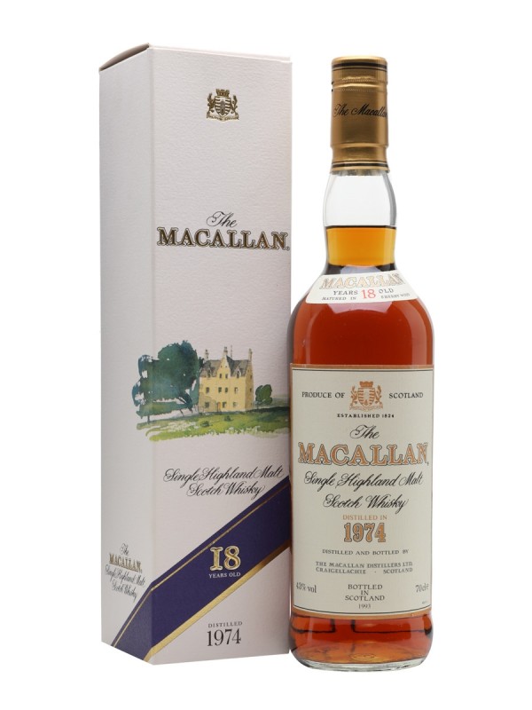 Macallan 1974 18 Year Old Vintage Label