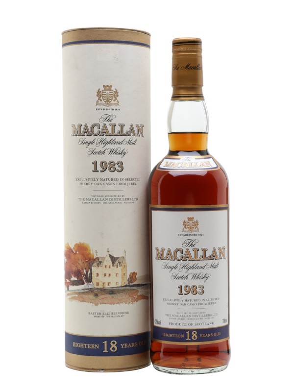 Macallan 1983 18 Year Old Vintage Label
