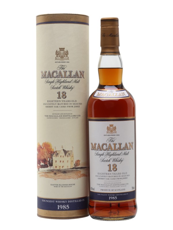 Macallan 1985 18 Year Old Vintage Label