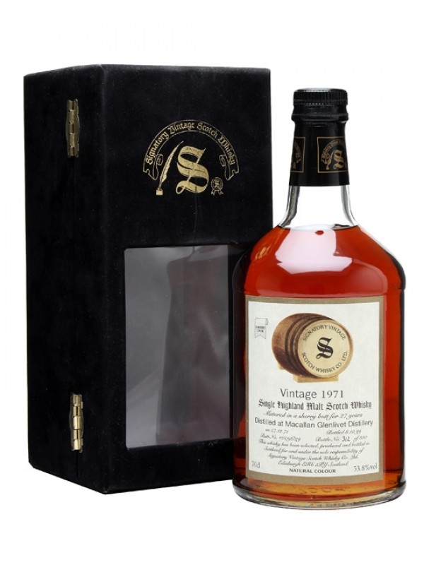 Macallan Glenlivet 1971 27 Year Old Sherry Cask Signatory