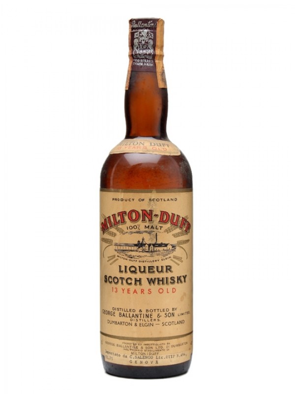 Miltonduff 13 Year Old Liqueur Whisky Bottled 1950s