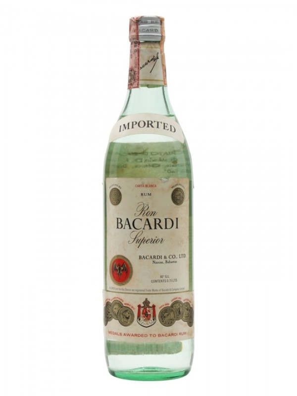Bacardi Superior Rum Mexico Bottled 1980s