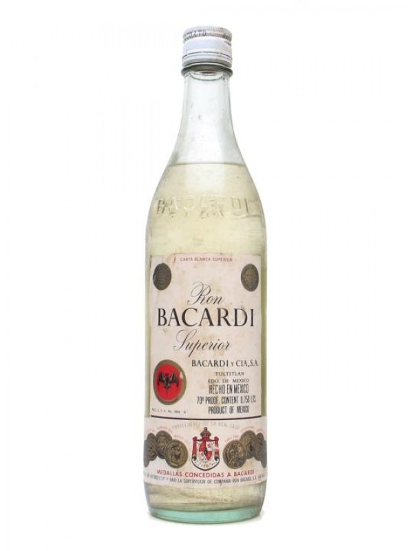 Bacardi Superior Rum Mexico Bot 1960's