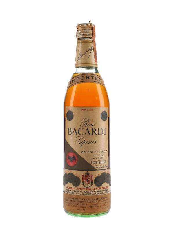 Bacardi Gold Mexico Bottled 1960s