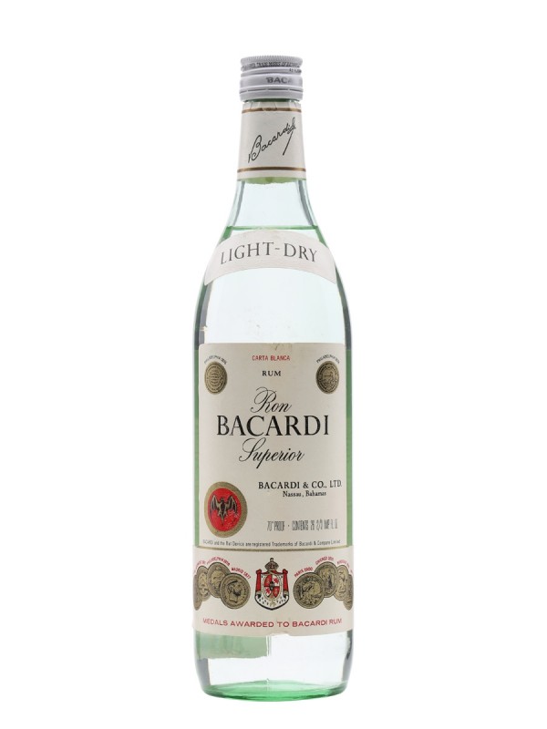 Bacardi Superior Rum Bahamas Bottled 1970s