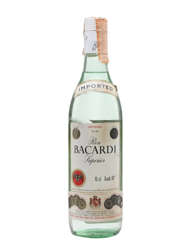 Bacardi Superior Rum Bottled 1980s Spain
