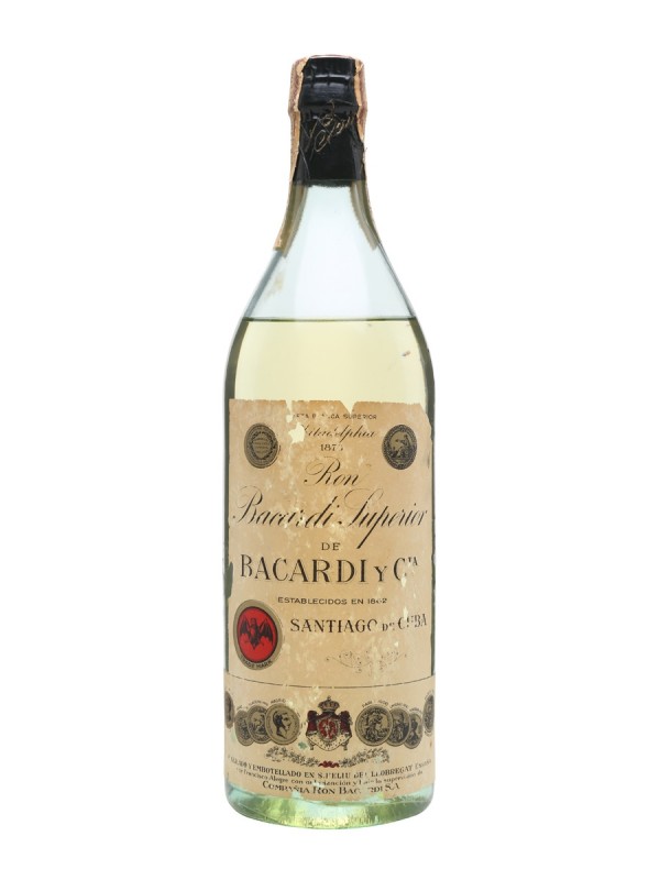 Bacardi Superior Rum Cuba Bottled 1940s