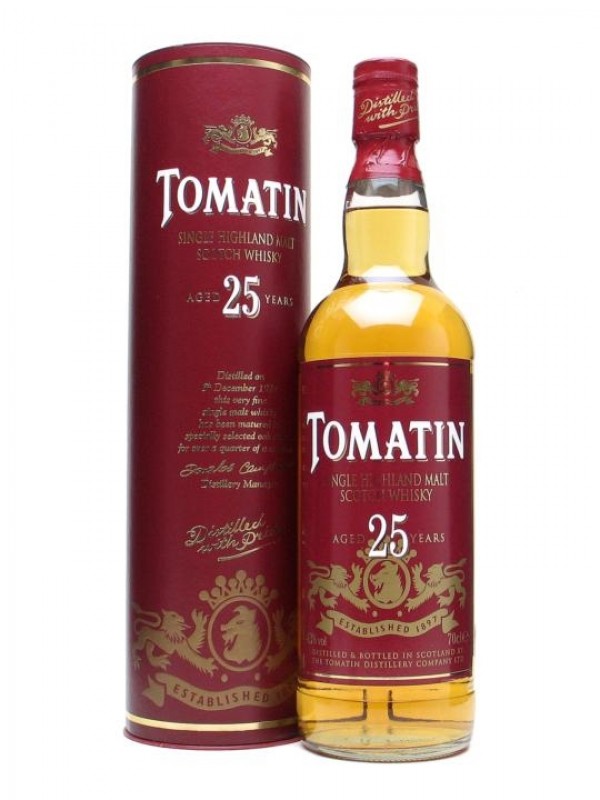 Tomatin 25 Year Old red label